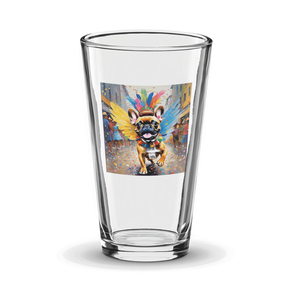 PugMug Custom Tan French Bulldog Glass Tumbler