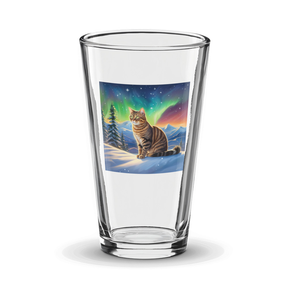 PugMug Custom Tabby Exotic Cat Glass Tumbler