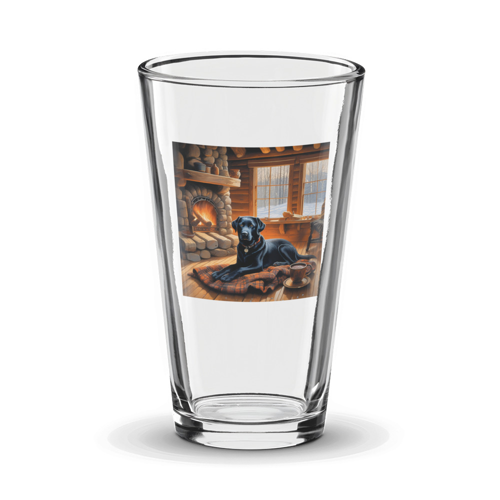 PugMug Custom Black Labrador Retriever Glass Tumbler