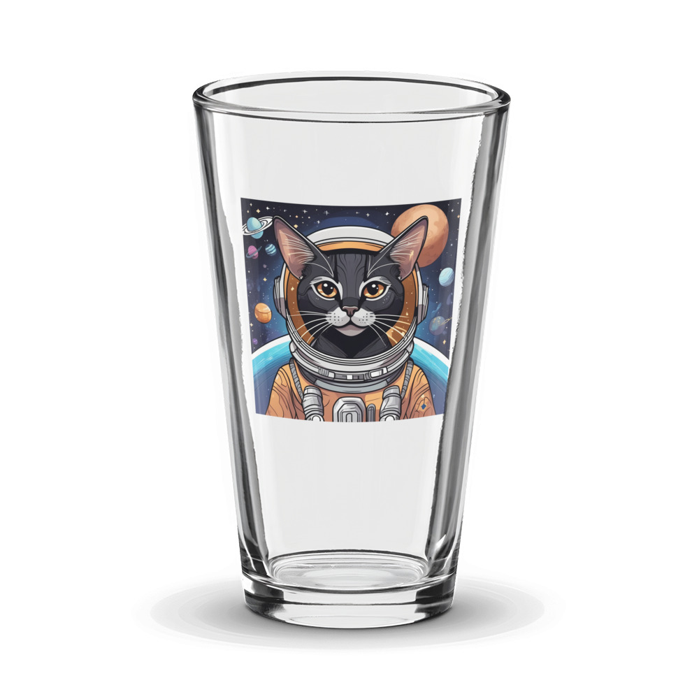 PugMug Custom Black Abyssinian Cat Glass Tumbler