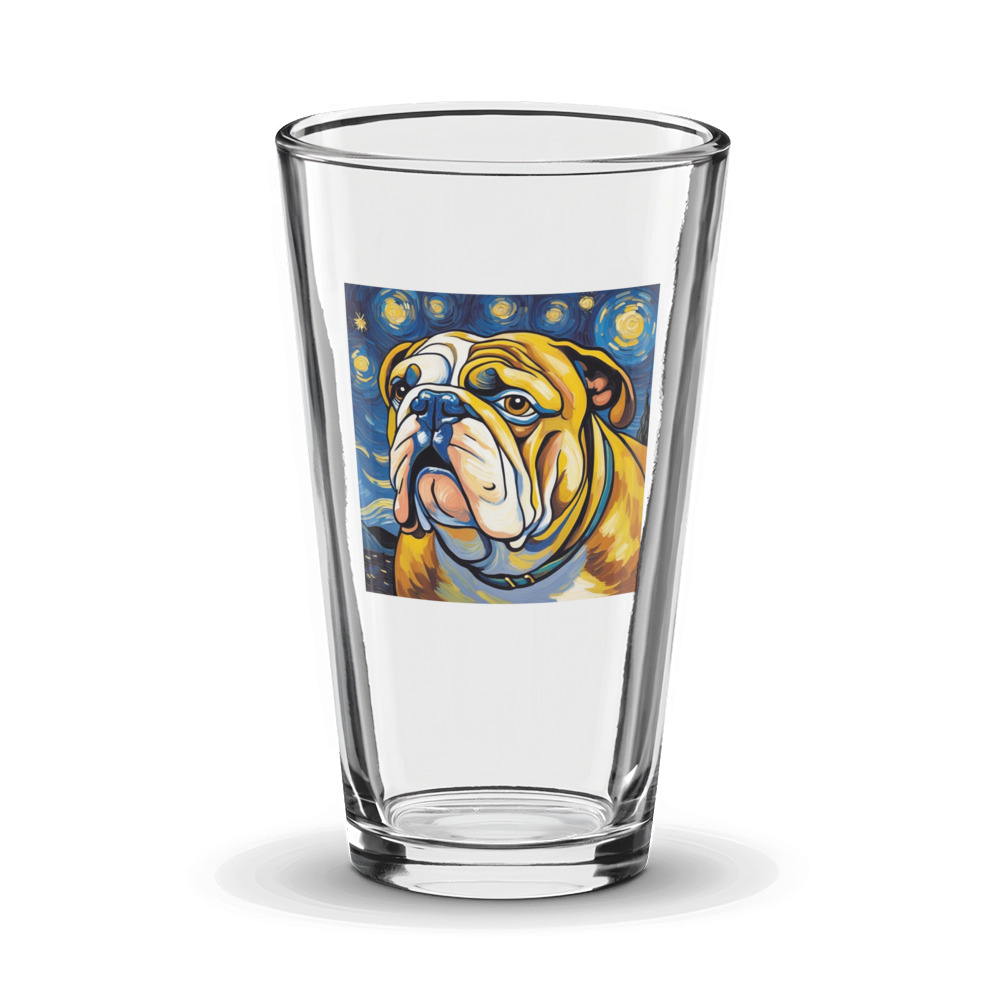 PugMug Custom Bulldog Glass Tumbler