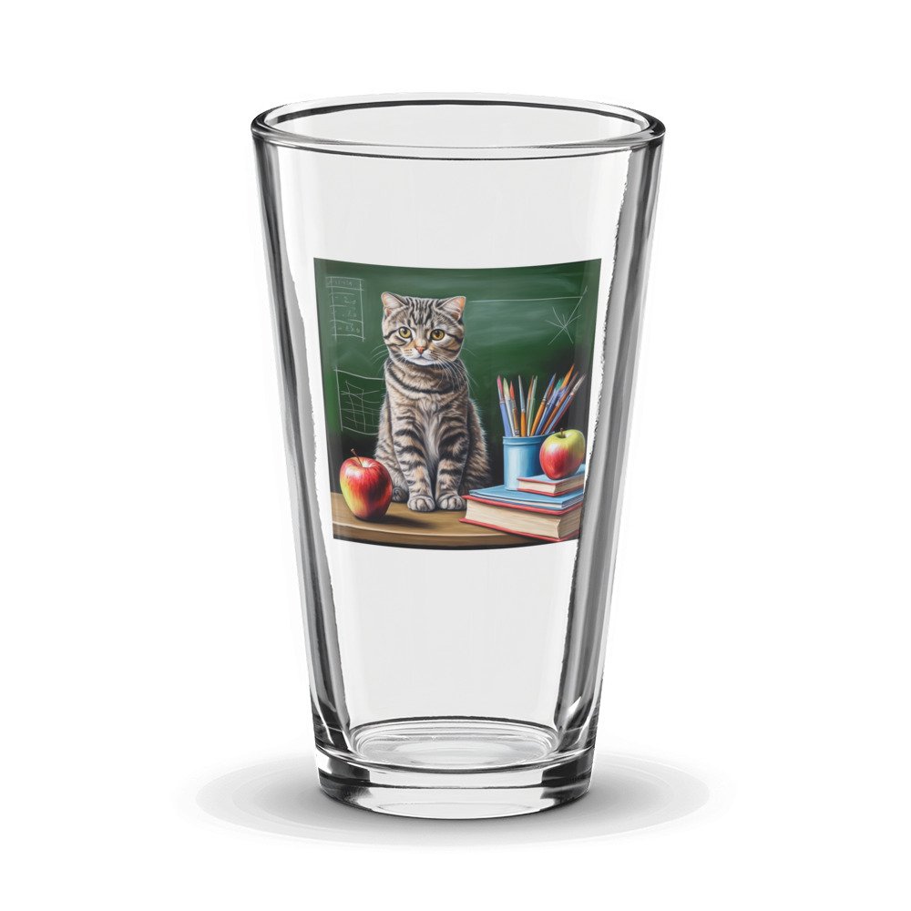 PugMug Custom Tabby Scottish Fold Cat Glass Tumbler