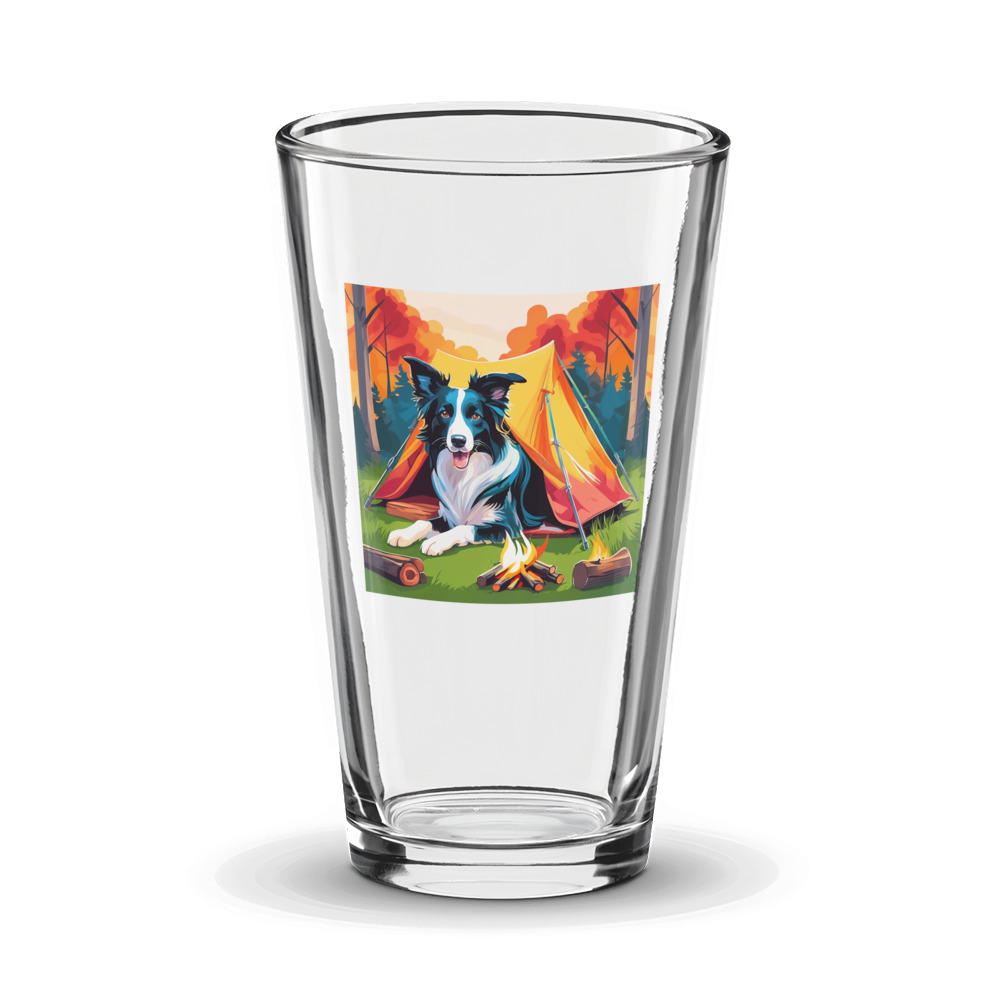 PugMug Custom Border Collie Glass Tumbler
