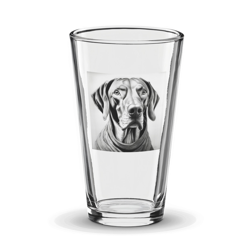 PugMug Custom Vizsla Glass Tumbler
