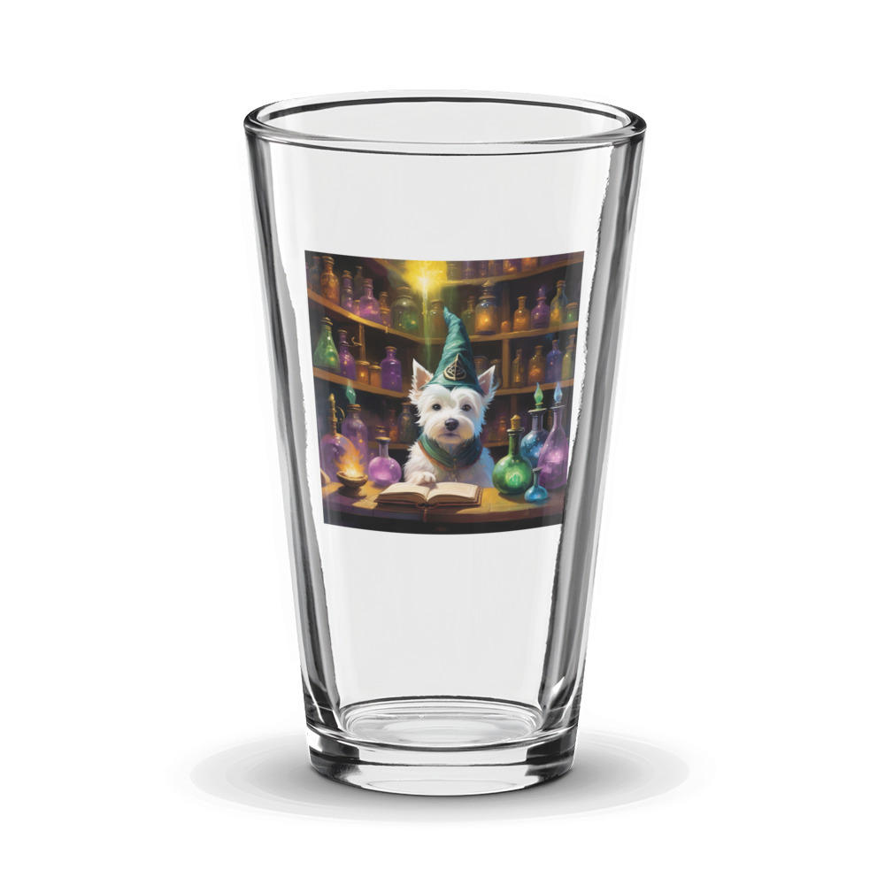 PugMug Custom West Highland White Terrier Glass Tumbler