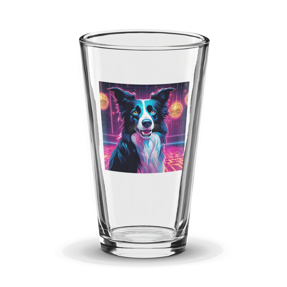 PugMug Custom Border Collie Glass Tumbler