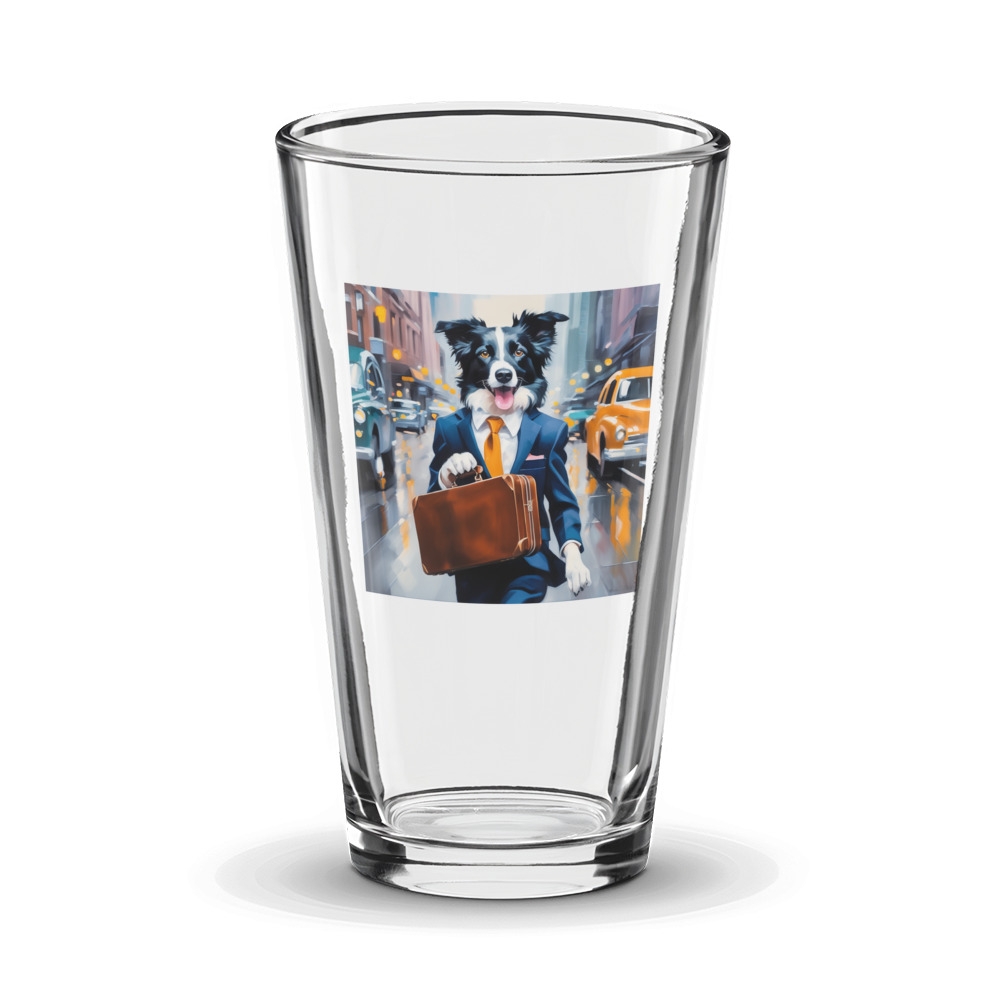 PugMug Custom Border Collie Glass Tumbler