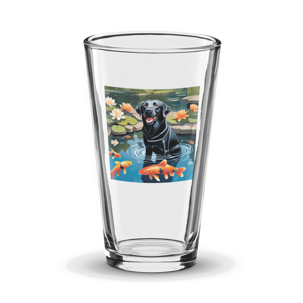 PugMug Custom Black Labrador Retriever Glass Tumbler