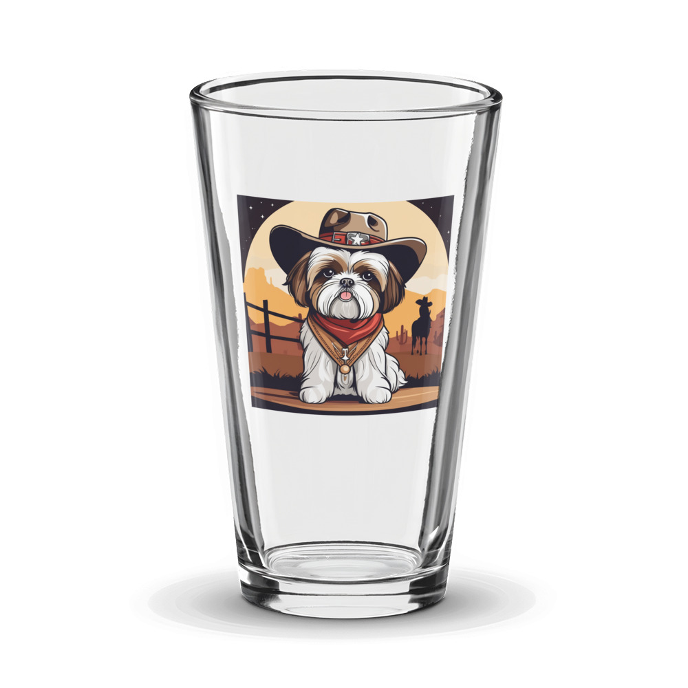 PugMug Custom Shih Tzu Glass Tumbler