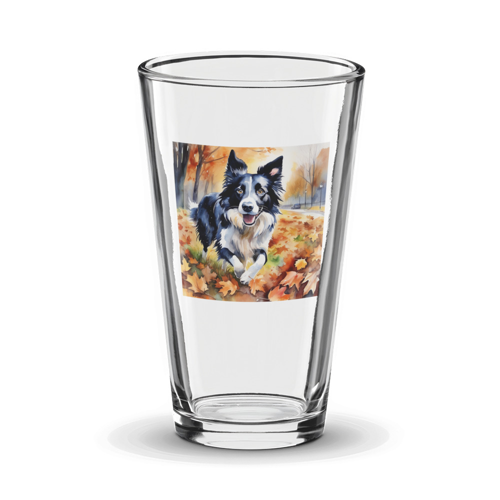 PugMug Custom Border Collie Glass Tumbler