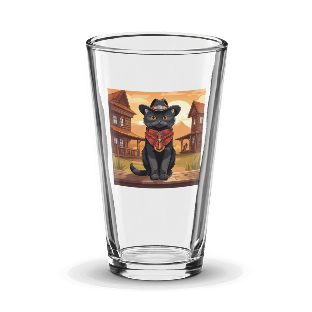PugMug Custom Black Scottish Fold Cat Glass Tumbler
