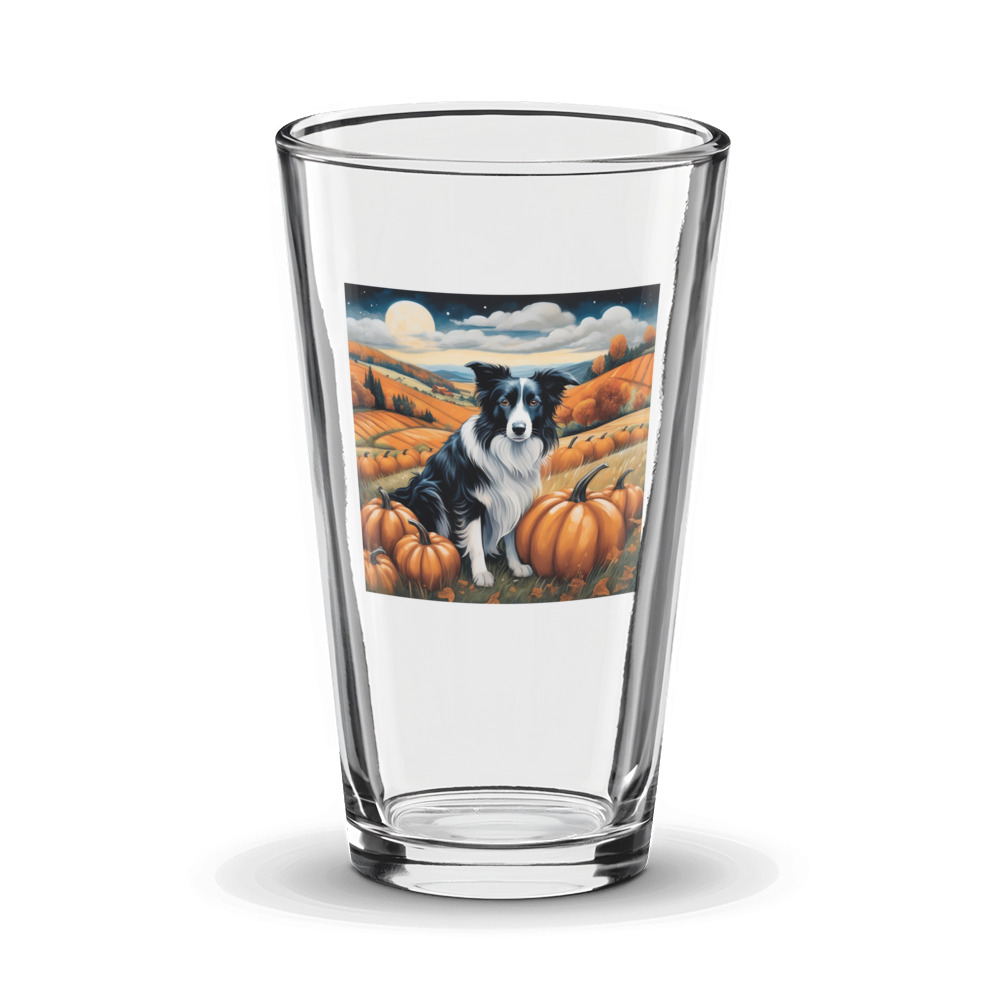 PugMug Custom Border Collie Glass Tumbler