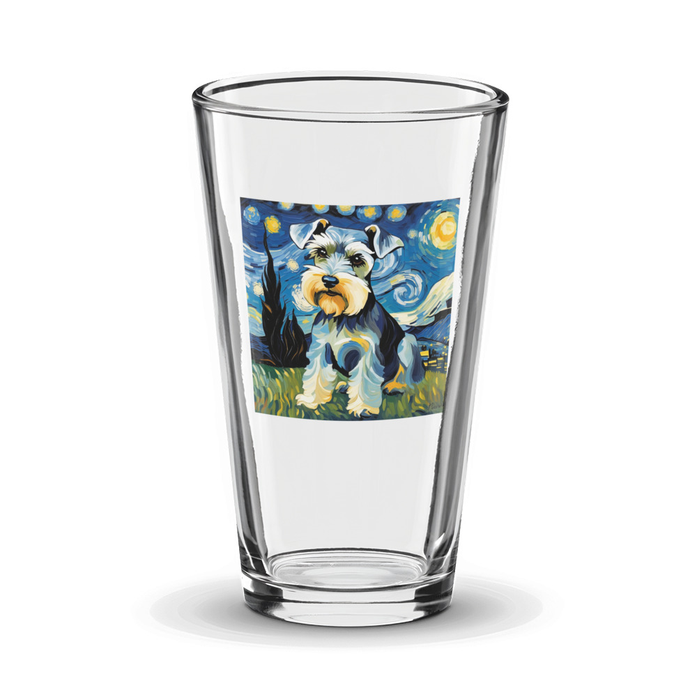 PugMug Custom Miniature Schnauzer Glass Tumbler