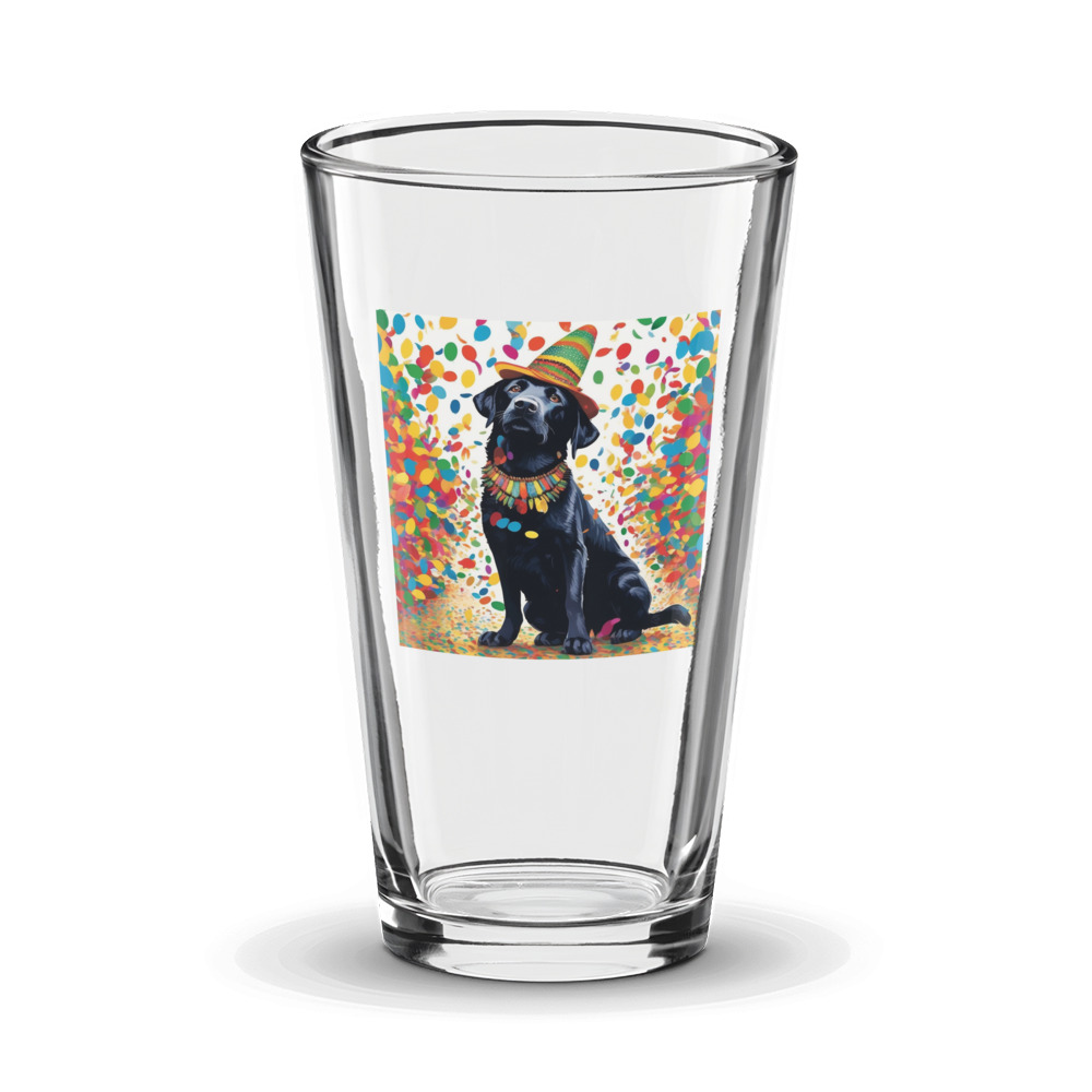 PugMug Custom Black Labrador Retriever Glass Tumbler
