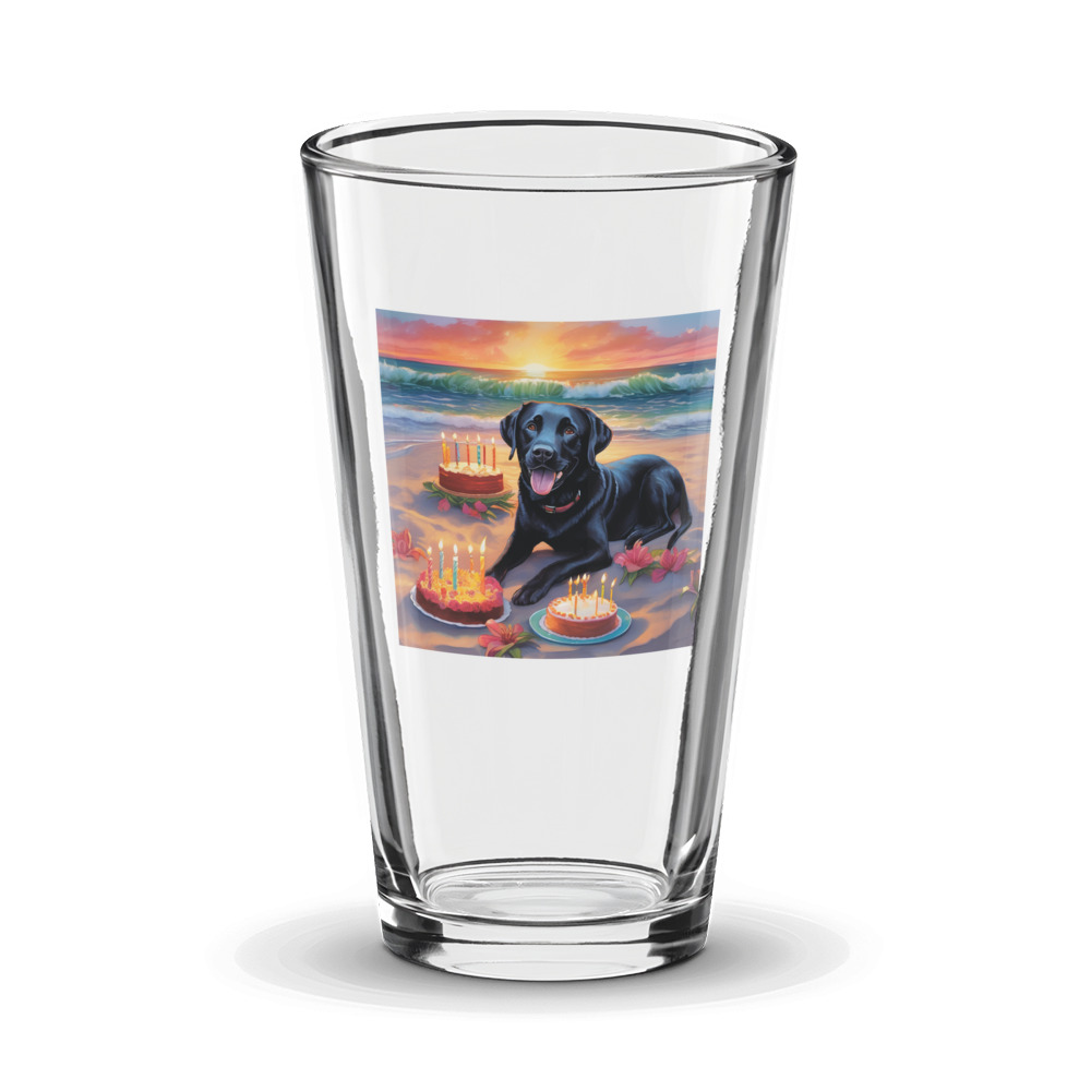 PugMug Custom Black Labrador Retriever Glass Tumbler