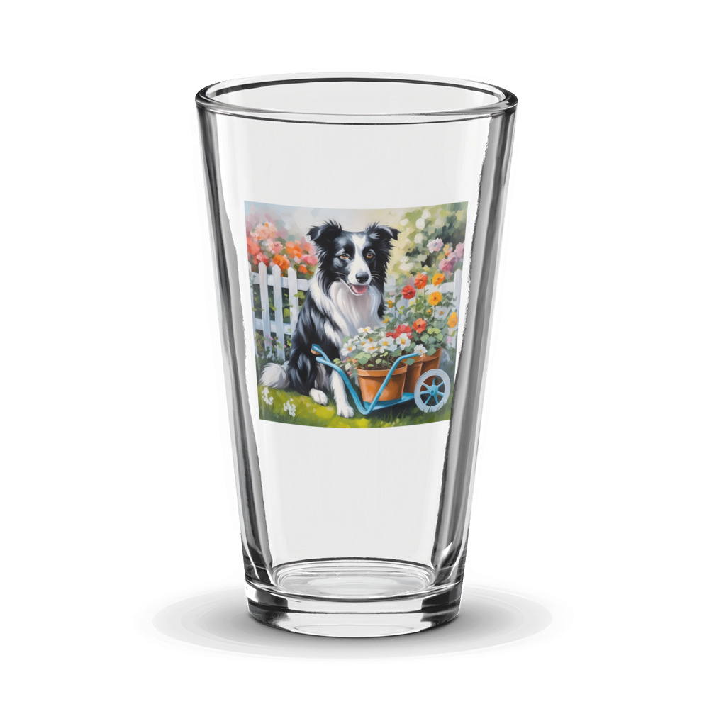 PugMug Custom Border Collie Glass Tumbler