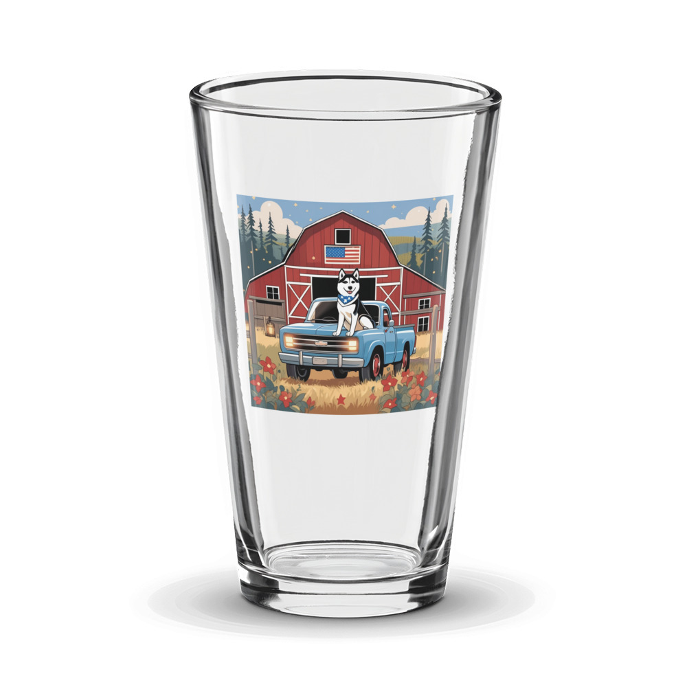 PugMug Custom Siberian Husky Glass Tumbler