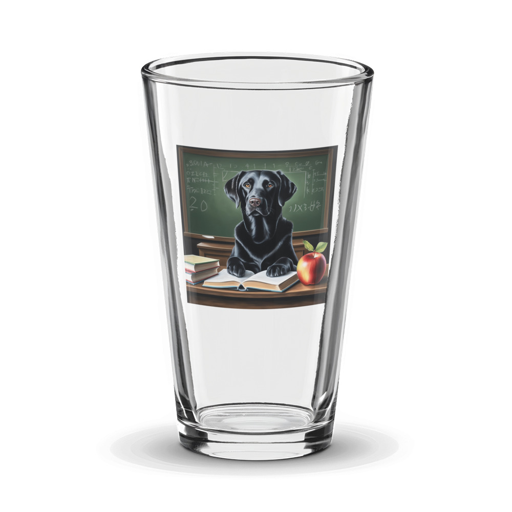 PugMug Custom Black Labrador Retriever Glass Tumbler