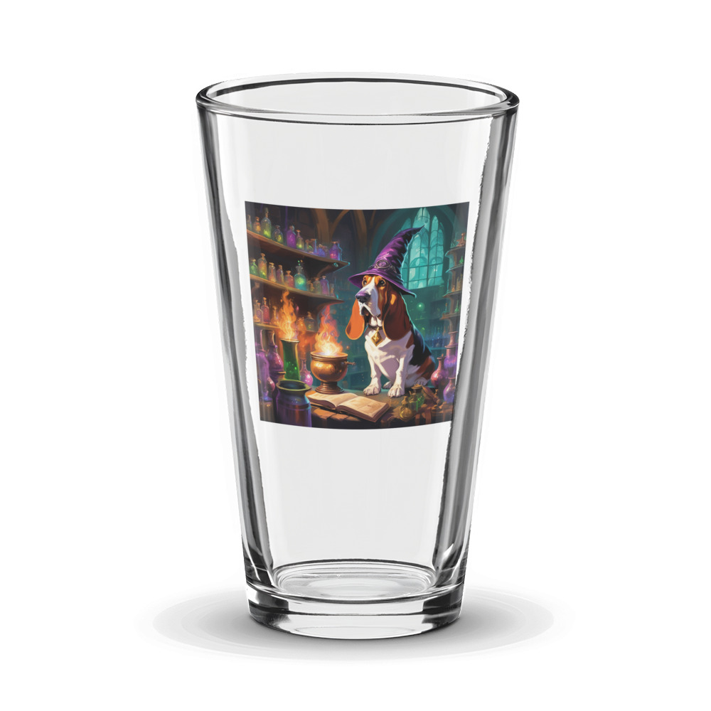 PugMug Custom Basset Hound Glass Tumbler
