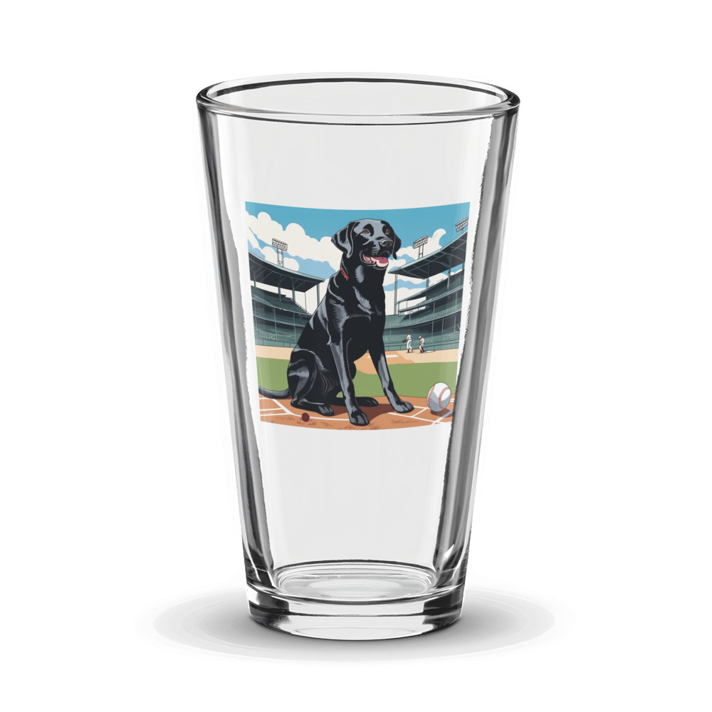 PugMug Custom Black Labrador Retriever Glass Tumbler