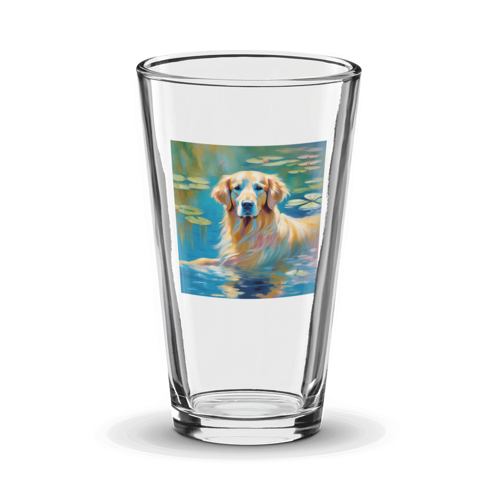 PugMug Custom Golden Retriever Glass Tumbler