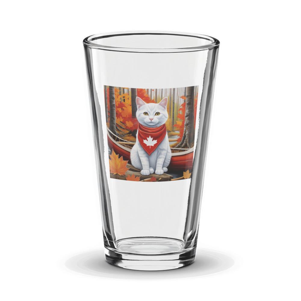 PugMug Custom White Companion Cat Glass Tumbler