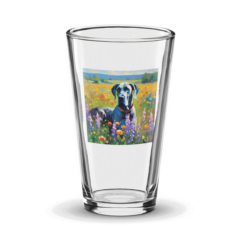 PugMug Custom Great Dane Glass Tumbler