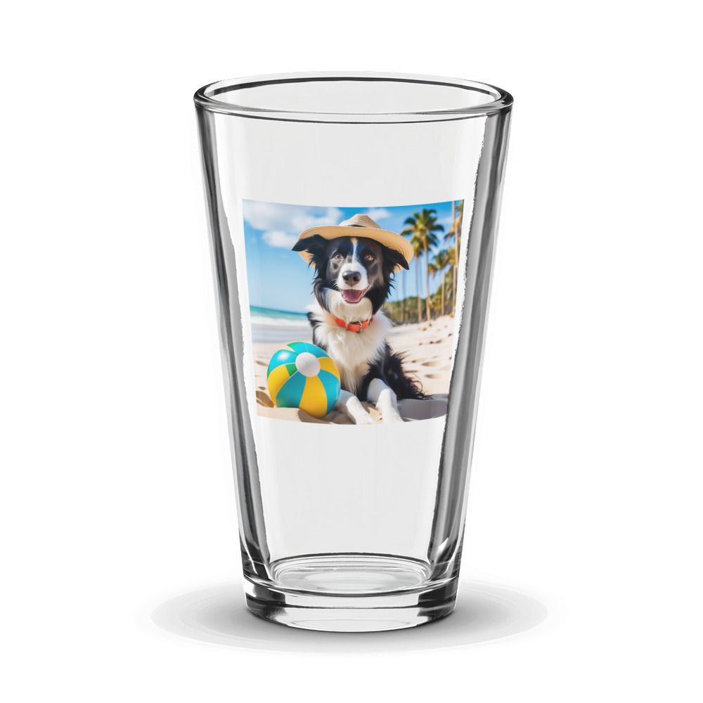 PugMug Custom Border Collie Glass Tumbler