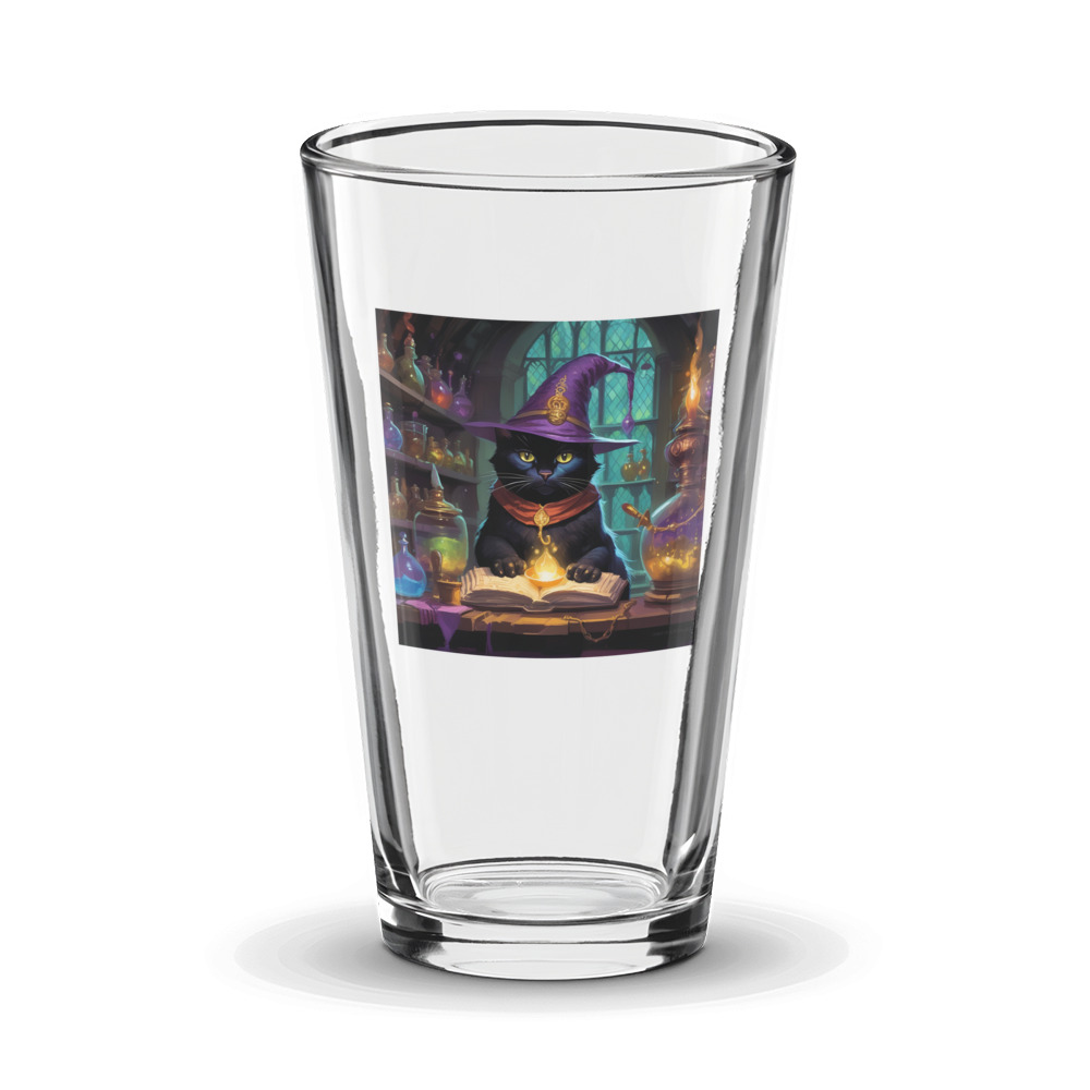 PugMug Custom Black Exotic Cat Glass Tumbler