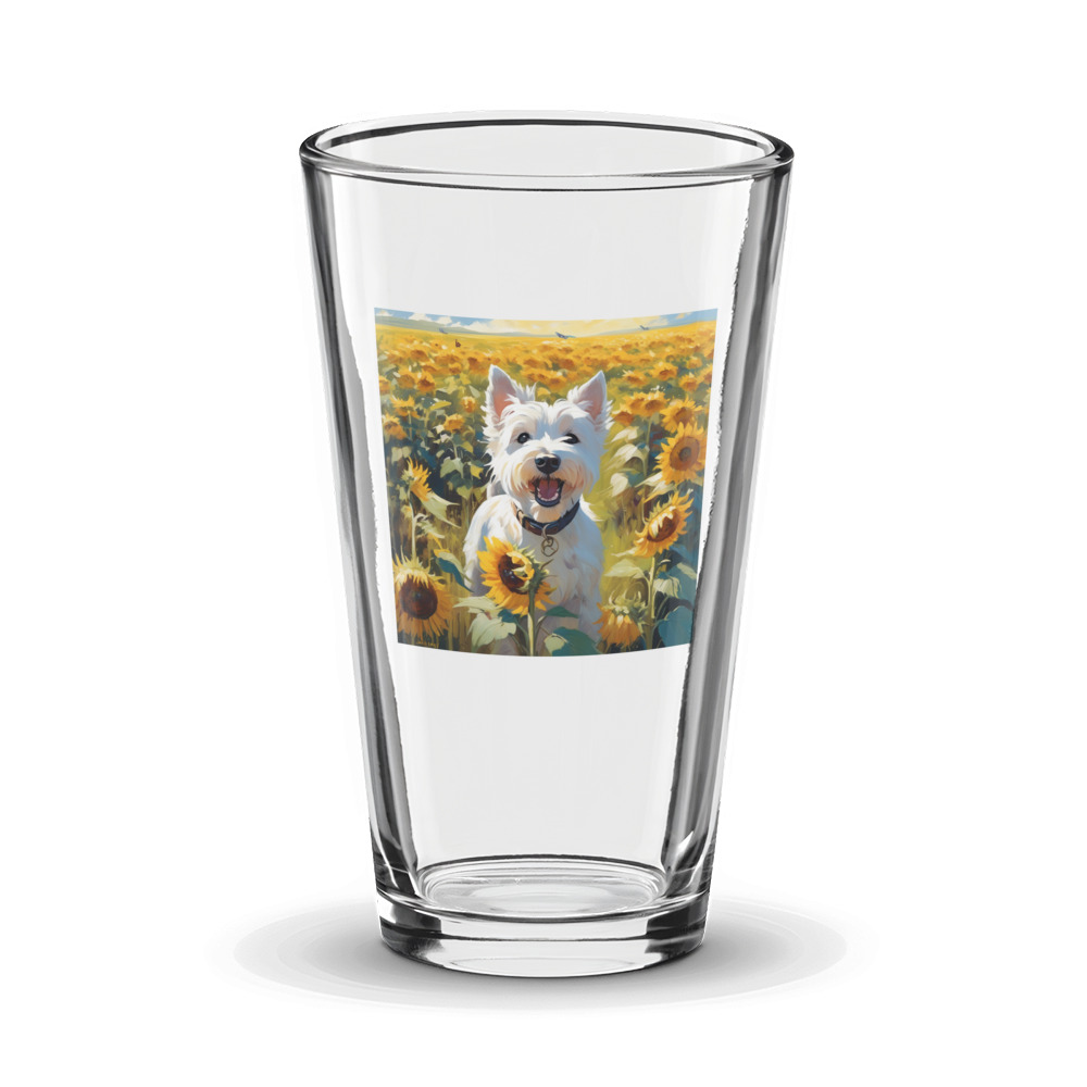 PugMug Custom West Highland White Terrier Glass Tumbler