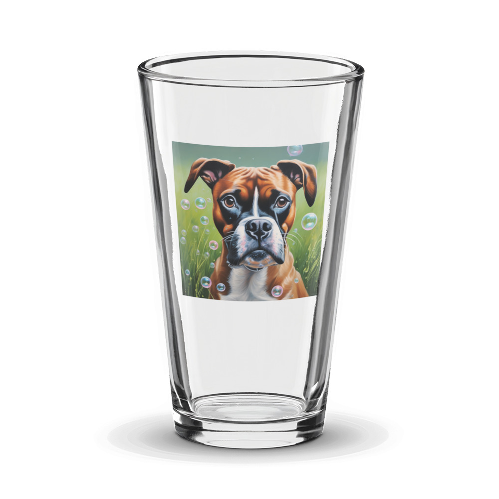 PugMug Custom Boxer Dog Glass Tumbler