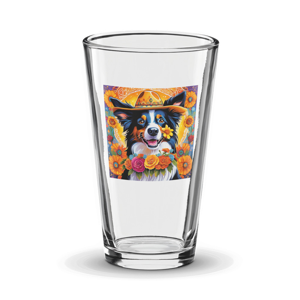 PugMug Custom Border Collie Glass Tumbler