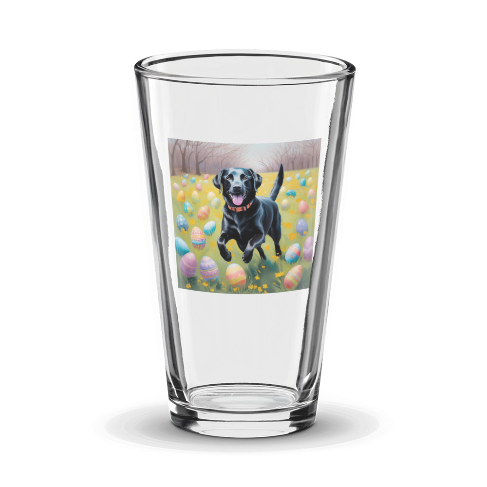 PugMug Custom Black Labrador Retriever Glass Tumbler
