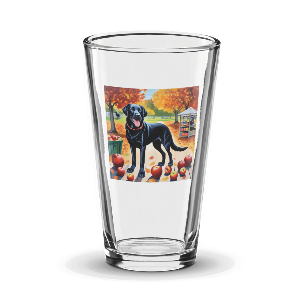 PugMug Custom Black Labrador Retriever Glass Tumbler