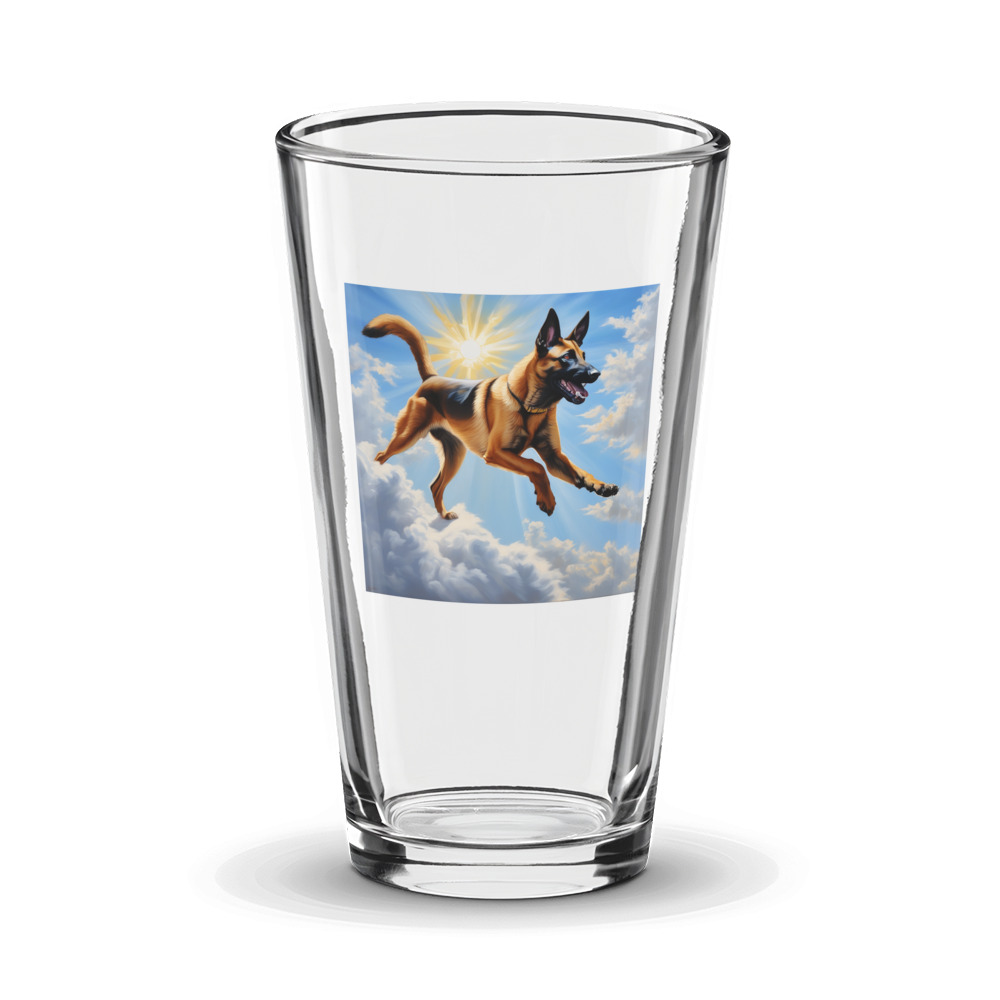 PugMug Custom Belgian Malinois Glass Tumbler