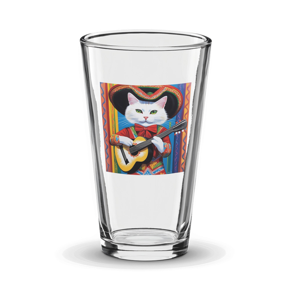 PugMug Custom White Companion Cat Glass Tumbler