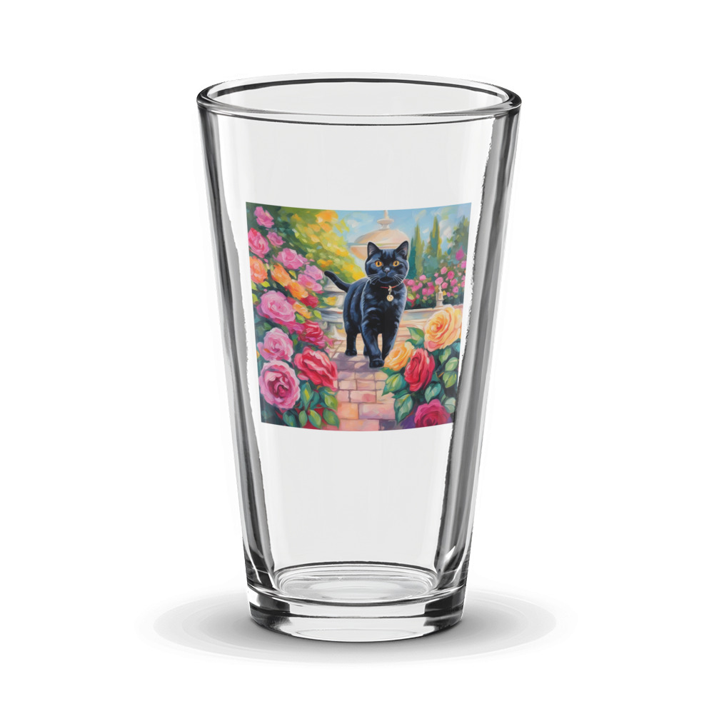 PugMug Custom Black Scottish Fold Cat Glass Tumbler