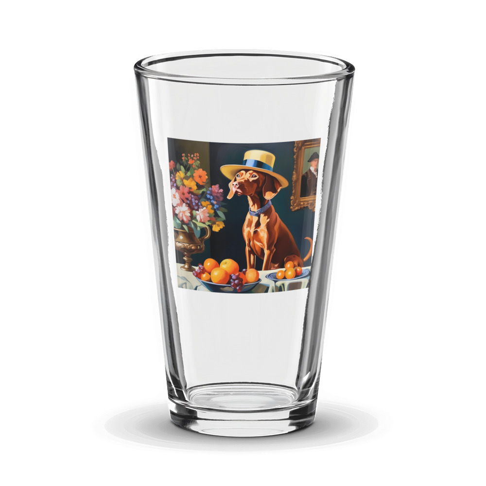 PugMug Custom Vizsla Glass Tumbler