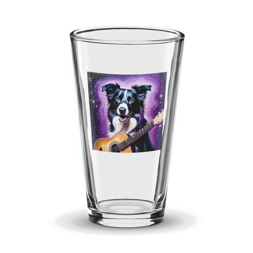 PugMug Custom Border Collie Glass Tumbler