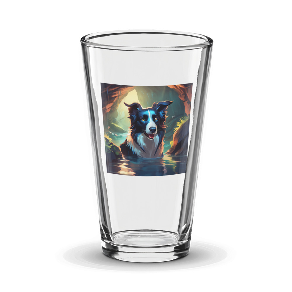 PugMug Custom Border Collie Glass Tumbler