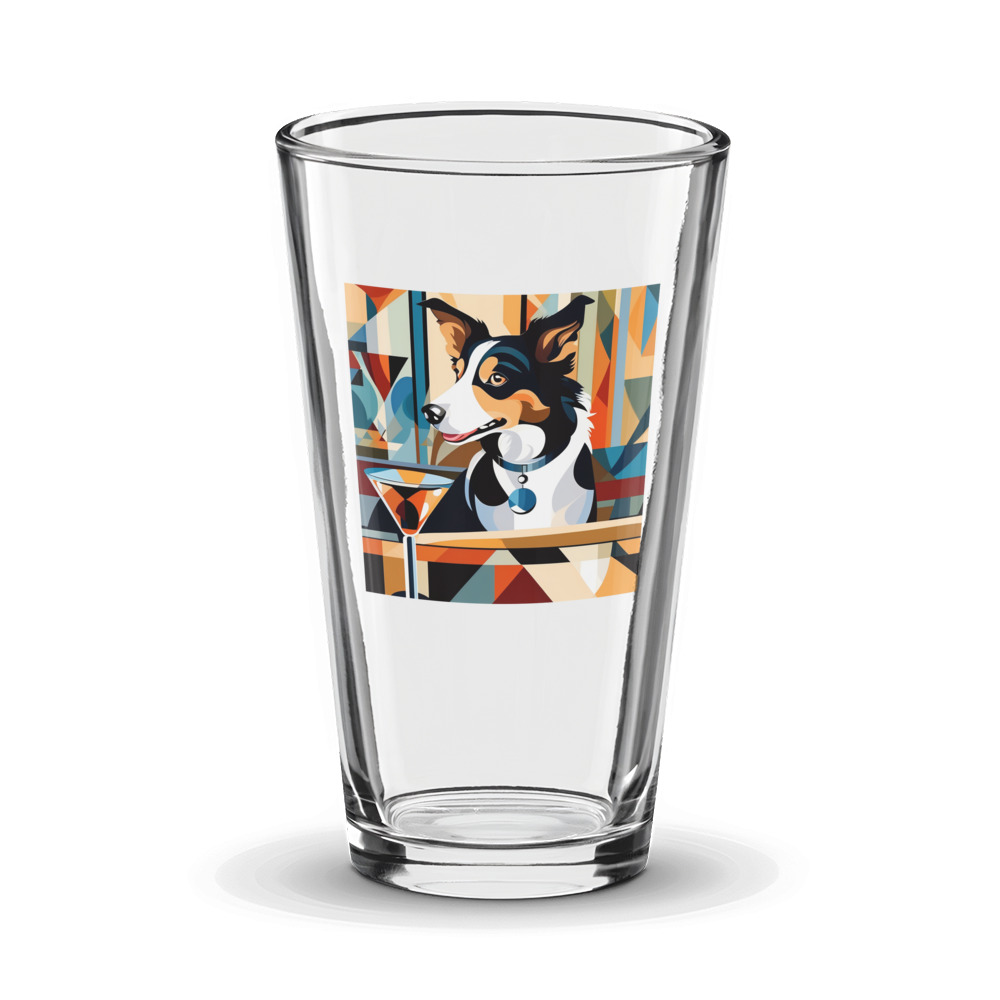 PugMug Custom Border Collie Glass Tumbler