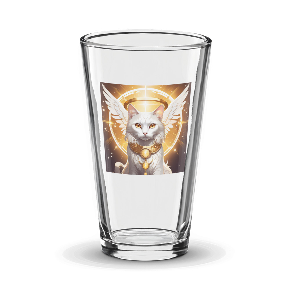 PugMug Custom White Companion Cat Glass Tumbler