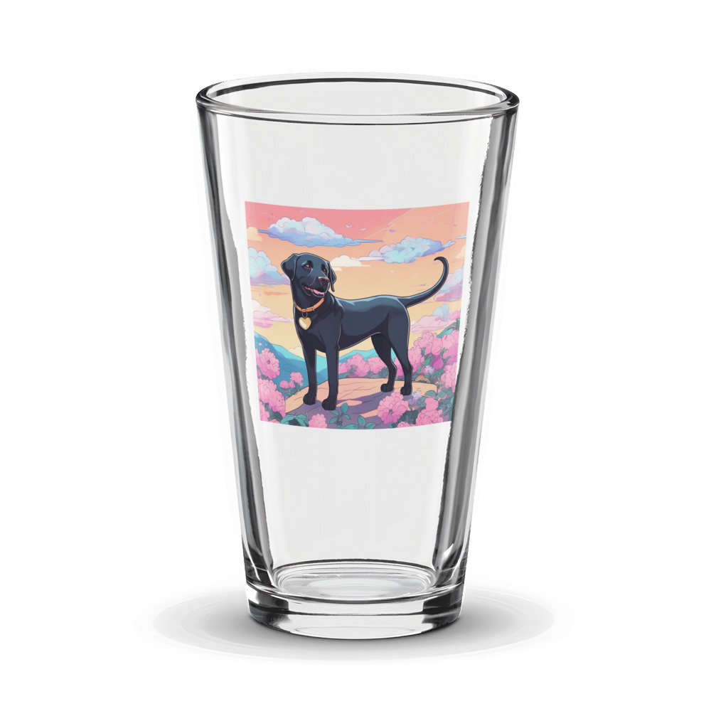 PugMug Custom Black Labrador Retriever Glass Tumbler