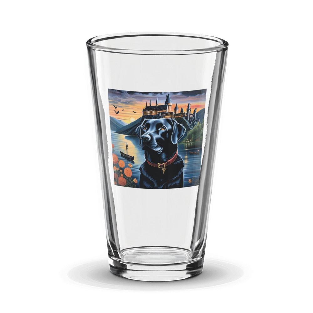 PugMug Custom Black Labrador Retriever Glass Tumbler
