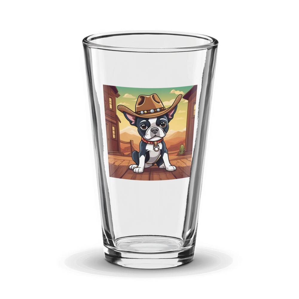 PugMug Custom Boston Terrier Glass Tumbler