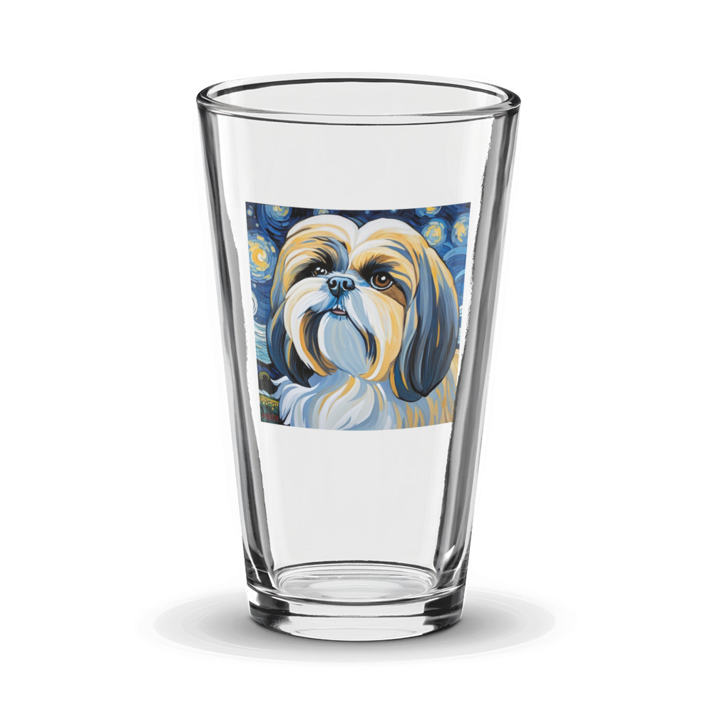 PugMug Custom Shih Tzu Glass Tumbler