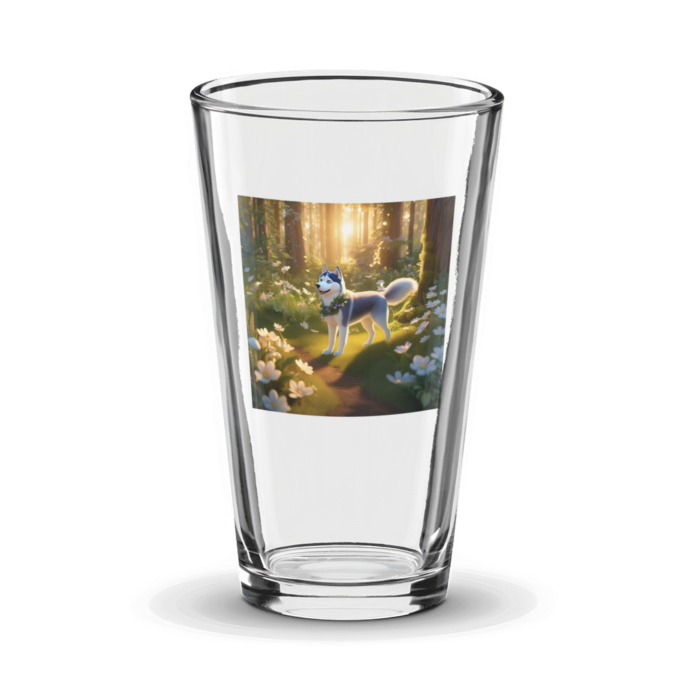 PugMug Custom Siberian Husky Glass Tumbler