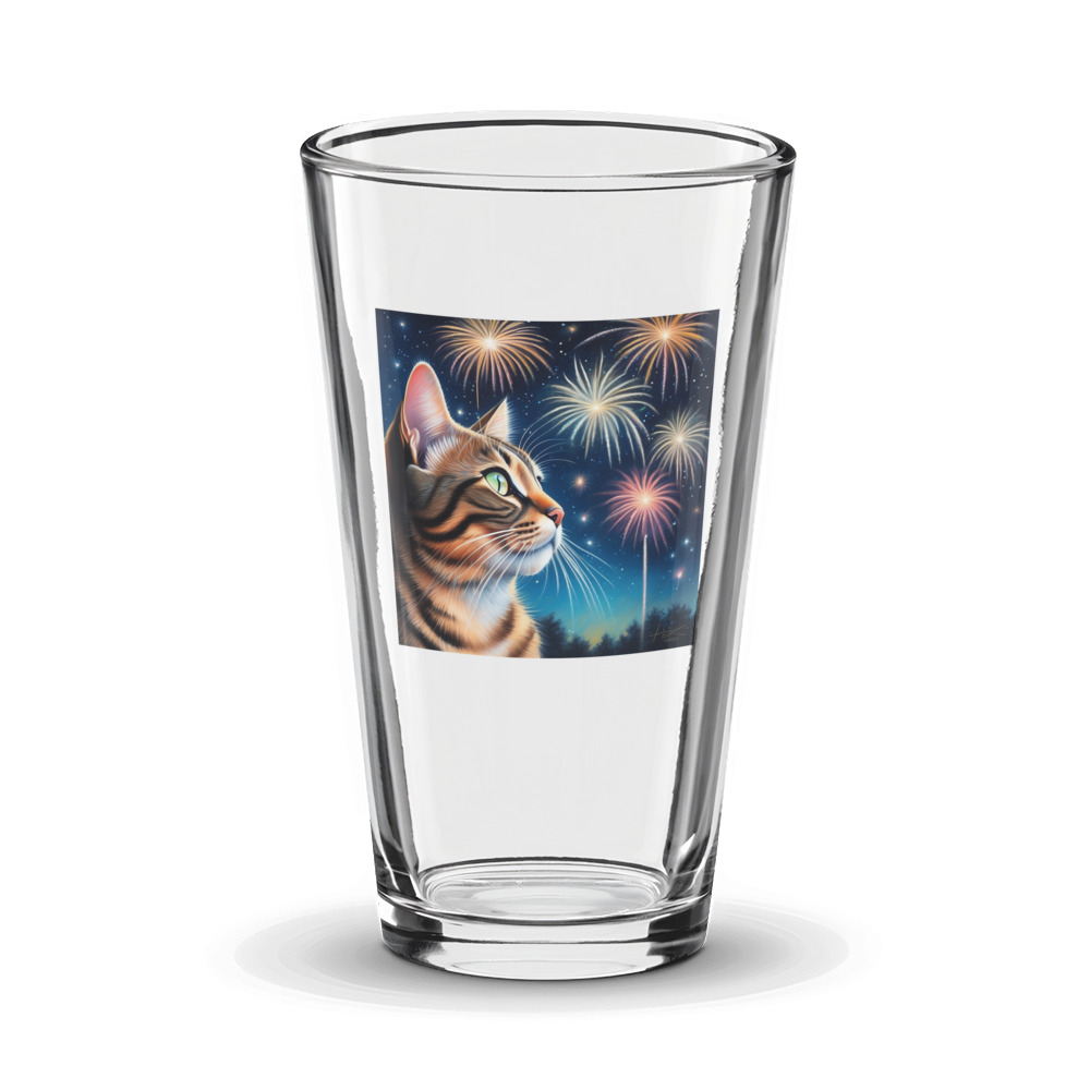 PugMug Custom Tabby Exotic Cat Glass Tumbler