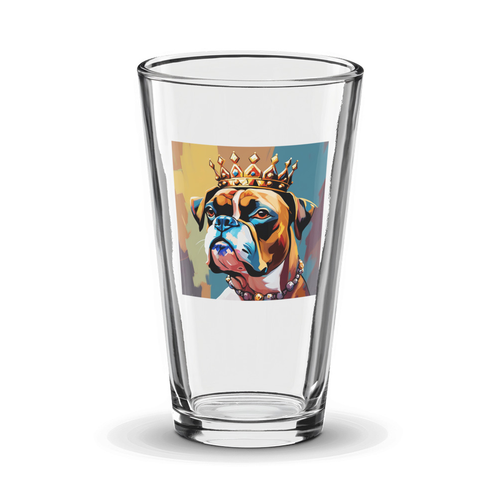 PugMug Custom Boxer Dog Glass Tumbler