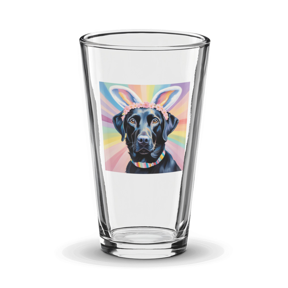 PugMug Custom Black Labrador Retriever Glass Tumbler